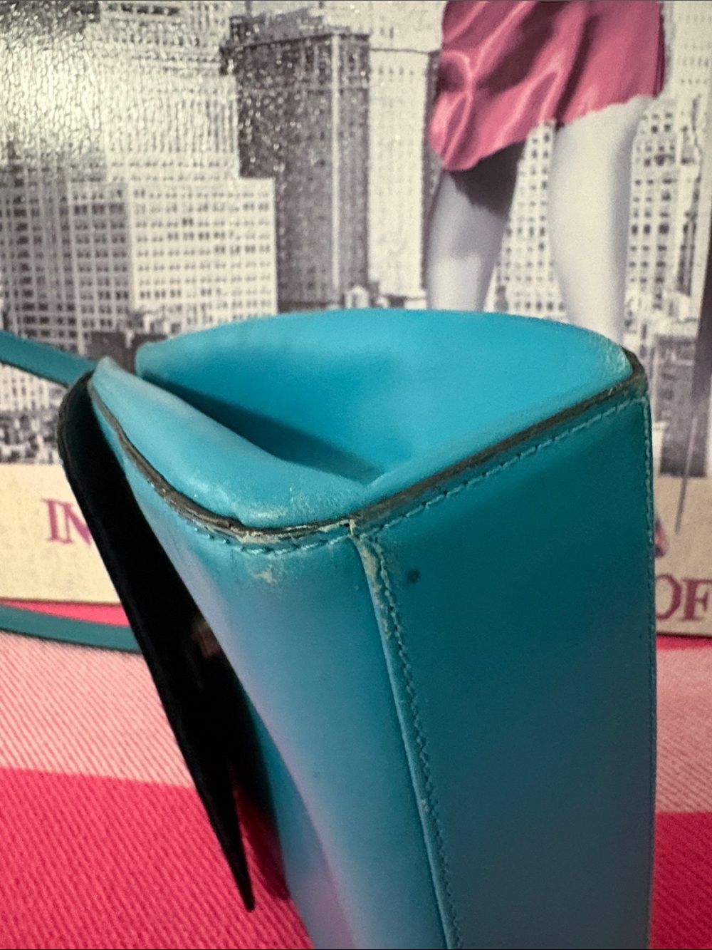 Bally Teal Shoulder Bag with Long Strap - Picture 7 of 16